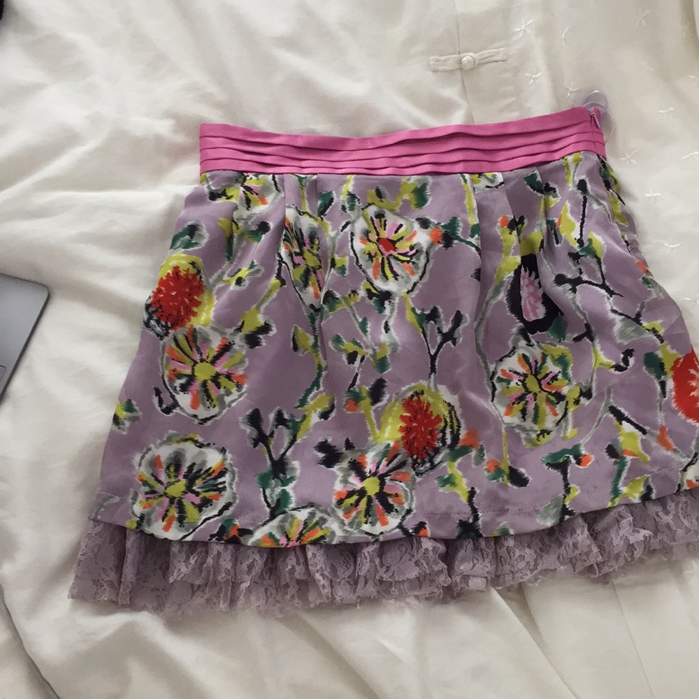 Lilac floral mini skirt